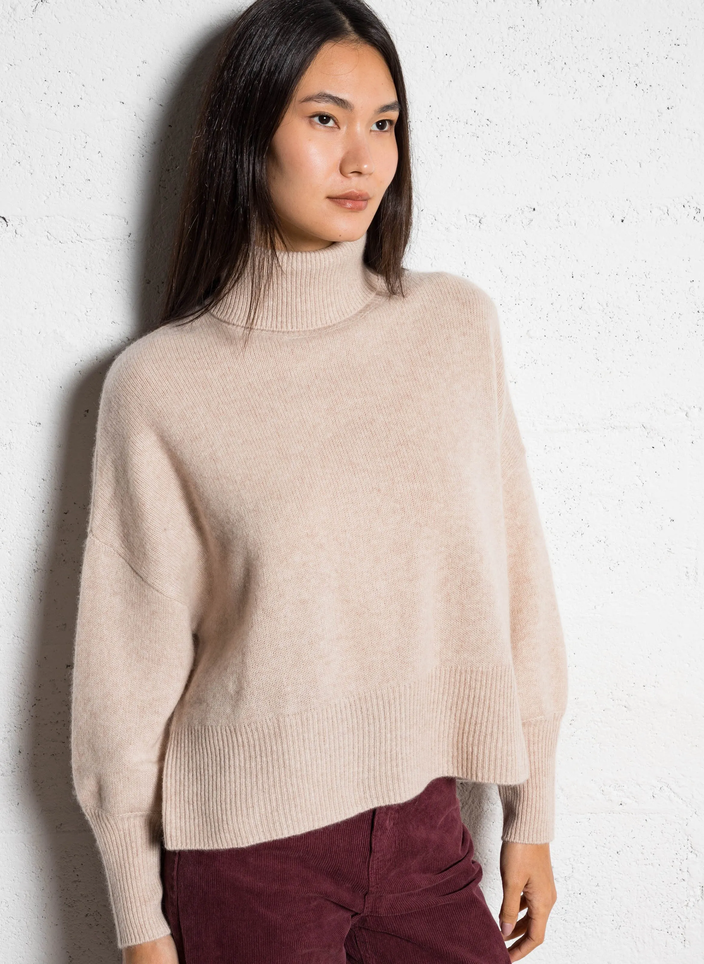  SUD EXPRESS   MONPRANO - Dolcevita in cachemire | Beige